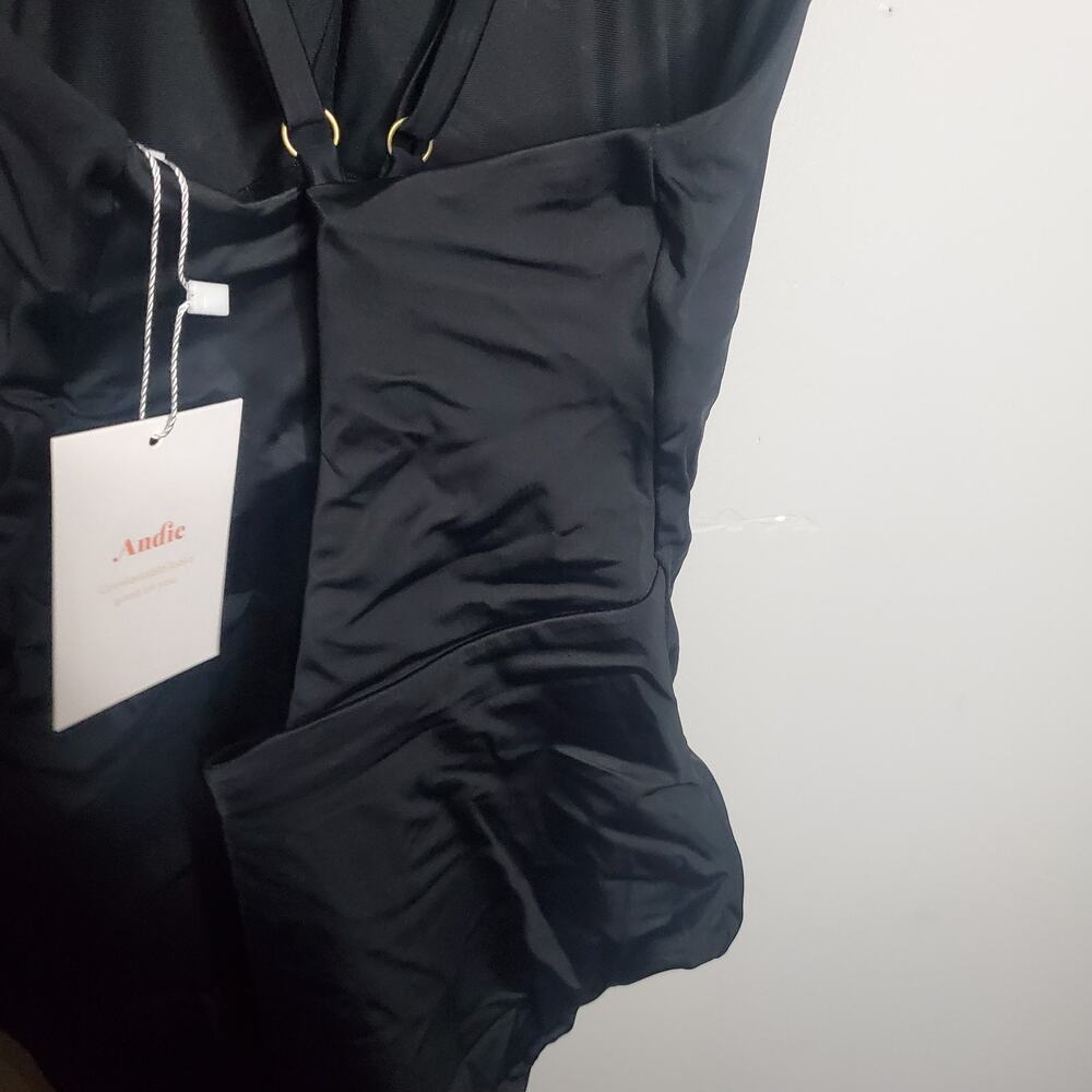 Andie Swim The Asbury One Piece Black Women's Size Medium NWT M High Neck - Picture 7 of 10